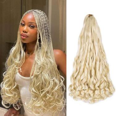 Imagem de Braiding Hair Vitorish Blonde French Curl 22 polegadas 75 g, 8 pacotes