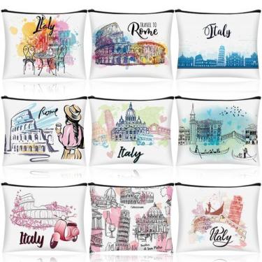 Imagem de Bolsa de cosméticos Huhumy Italy Souvenir, 9 unidades para meninas e m