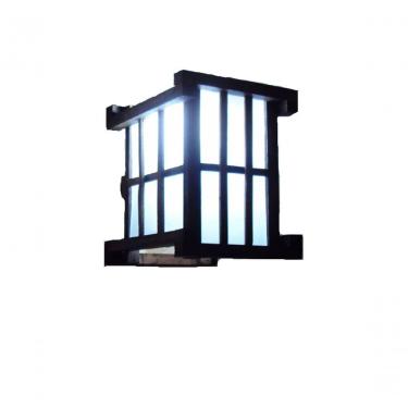 Imagem de Arandela Luminária De Parede Rustica Oriental Japonês Artesanal Madeira Sala Pousada Hotel