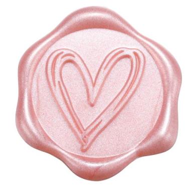 Imagem de Adesivos Yoption Heart Wax Seal em ouro rosa, pacote com 50, 3 cm