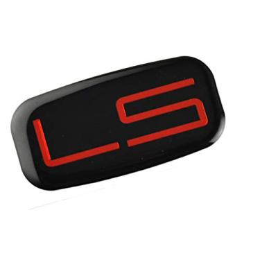 Imagem de 1 x Emblema LS 3D cabine quadriculada de substituição para Chevrolet Silverado Tahoe Suburban (Vermelho/Preto)