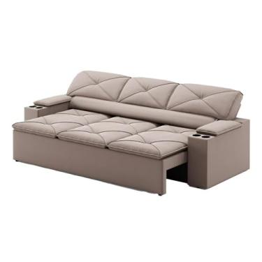 Imagem de Sofá 3 Lugares Retrátil e Reclinável Pop 2,05m Bege