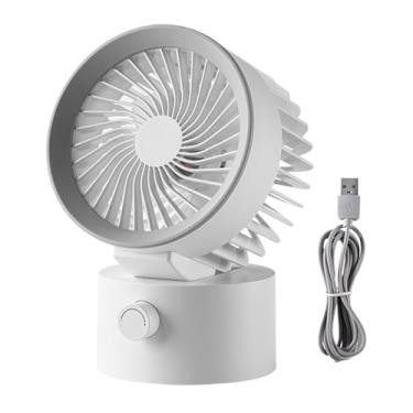Imagem de Ventilador de mesa USB, ventilador de mesa pessoal pequeno e silencioso | Cooler compacto, dispositivo de resfriamento pessoal leve para escritórios, quartos