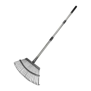 Imagem de Bothyi Ancinho de jardim coletor de folhas caídas antiderrapante ancinho de galinheiro ferramenta de gramado para detritos de telhado aparas de grama