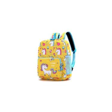 Imagem de Mochila PK Store Unicorn impermeável para crianças pré-escolares 30x25