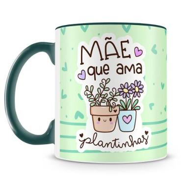 Imagem de Caneca Personalizada Mãe que Ama Plantinhas - Cerâmica 325ml - Amo Can