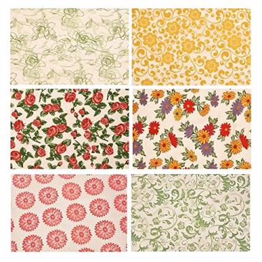 Imagem de Primst 6 peças de arte de cerâmica faça você mesmo adesivos de papel de transferência de argila cerâmica papel de flor de porcelana esmalte transferências de subvidrado para cerâmica sobrevidrado esmalte decalque de toboágua (multicolorido)