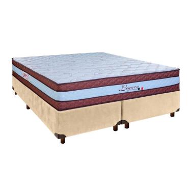 Imagem de Conjunto Cama Box Blindado Casal + Colchão Molas Ensacadas Legaccy Paropas