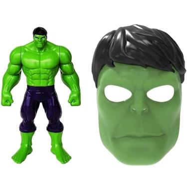 Imagem de Boneco Hulk Marvel 22Cm Articulado Com Máscara Realista