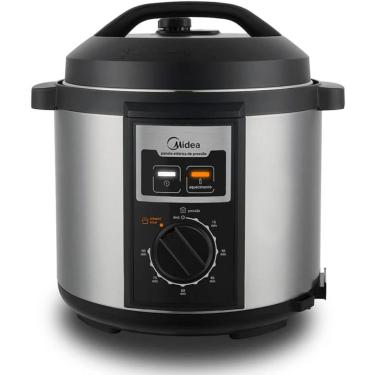 Imagem de Panela de Pressão MECANICA  6L InoX Preto/Prata Midea