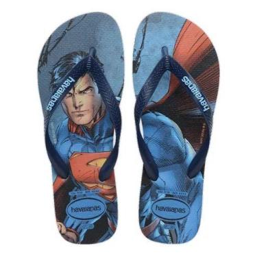 Imagem de Chinelo Havaianas Top Herois DC Batman x Coringa Coleção 26, Azul lava