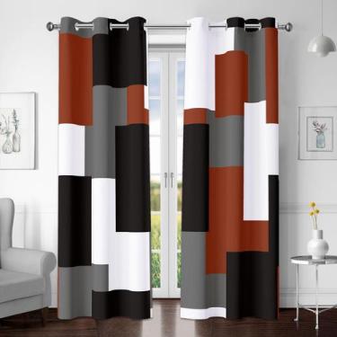 Imagem de Conjunto de 2 painéis Blackout Curtains Tyrot Burnt Orange 160x160cm