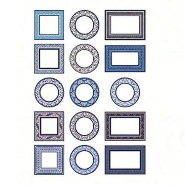 Imagem de ZJchao Adesivos Vazados para Scrapbook, retrô, Vintage, Decorativo, Artesanato, Faça você Mesmo, Scrapbooking, álbum, Cartão, 30 Peças, Papel Kraft
