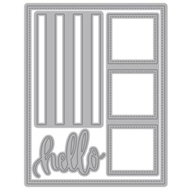 Imagem de Hello Words Molde de corte de metal para fazer cartões, faça você mesmo, scrapbooking, estêncil, costura, molde de corte, ferramenta de molde de perfuração, álbum de fotos, artesanato, papel