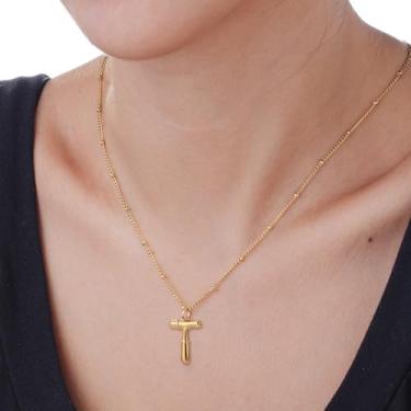 Imagem de Colar com pingente de letra inicial estilo bambu pingente de monograma personalizado em aço inoxidável para uso diário e, F, Aço inoxidável, Sem Pedra Preciosa