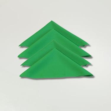 Imagem de Kit de Guardanapos Basic, 4 Peças, Tecido Oxford, 35x35cm, Mesa Posta, Decoração Elegante (Verde)