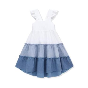 Imagem de Vestido Hipea Ruffle Halter sem mangas, laranja de verão, 5-6 anos