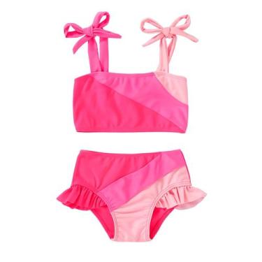 Imagem de Roupa de banho YOUNGER TREE 2-3T para meninas, cor rosa