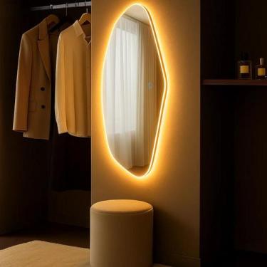 Imagem de Espelho Brisa 110x50cm com LED Touch Bivolt Design Moderno para Banhei