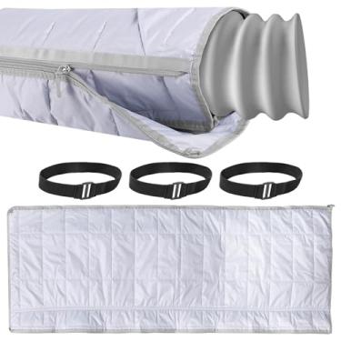 Imagem de Envoltório para mangueira de ar condicionado, manga de isolamento de mangueira de ar condicionado, envoltório portátil para mangueira de exaustão AC, tubo de ar condicionado, capa isolada para