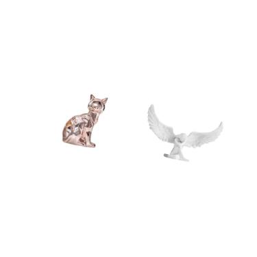 Imagem de Fenteer Estátua de Anjo Gato, Estatueta Decorativa, Escultura Animal, Artesanato, Ornamento para Lareira, Escritório, Inauguração de Casa, Estante, Corredor,