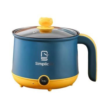 Imagem de Bothyi Panela Elétrica para Shabu Shabu de 1,8L, Ideal para Macarrão, Arroz E Outros Pratos, Azul