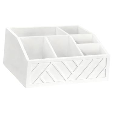 Imagem de Llazsybz Organizador de Estação de Café, Porta-cápsulas de Café, Porta-copos de Papel, Caixa de Armazenamento de Mesa para Xícaras E Xarope de Cozinha, Branco, Tamanho real