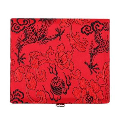 Imagem de RiToEasysports Suporte de Caixa de Tecido de Seda de Madeira Requintado para 6 Peças de Palhetas de oboé, Protege contra Colisão, à Prova de Umidade, Portátil (Vermelho)