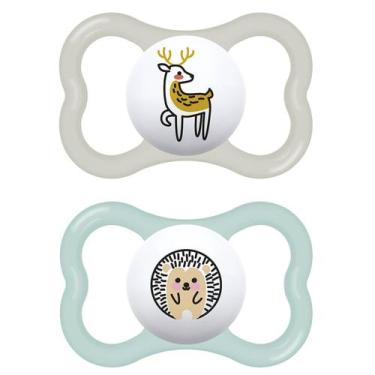 Imagem de Kit com 2 Chupetas Supreme Bico de Silicone 6m+ Neutra - MAM