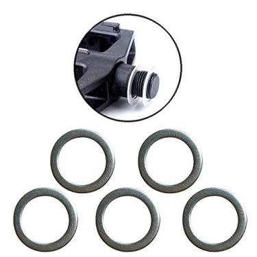 Imagem de Yuauy 5 arruelas de pedal 20 mm x 15 mm com 1 mm de espessura de aço inoxidável prata de substituição para bicicleta Moutain Bike Road Bike