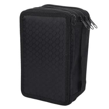 Imagem de SUNGOOYUE Estojo Oxford para Lápis Com 72 Compartimentos e Suporte Independente para Artistas Bolsa de Fraldas Portátil Em Aquarela (pano Oxford, 8" X 5,3") (Preto)