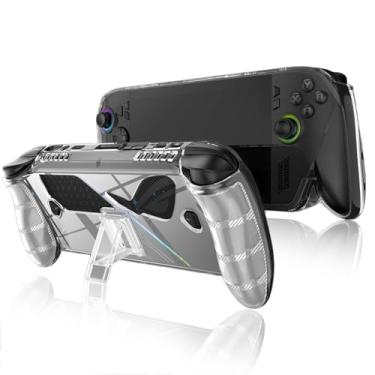 Imagem de HUKWIMO Protective Case for ROG Xbox Ally/ROG Xbox Ally X, with Stand,Full Protection,Shock-Absorbing and Anti Drop Protection, Anti-Slip, TPU Cover for ROG Xbox Ally/ROG Xbox Ally X,Clear