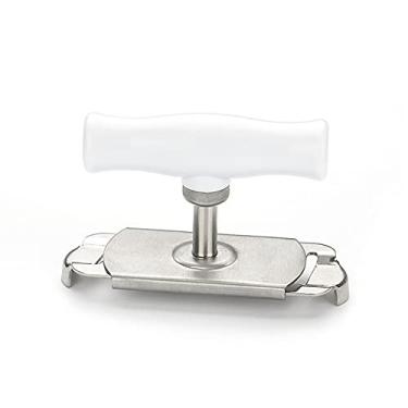 Imagem de Abridor de garrafas rotativo de aço idável, abridor de latas com tampa de rosca, abridor de tampa giório, utensílio de cozinha, abridor de tampa com economia de trabalho (embalagem de caixa color