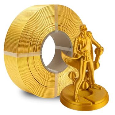 Imagem de Polymaker Panchroma Refil Spool Silk Gold PLA Refil de filamento de impressão 3D, compatível com todos os carretéis reutilizáveis e todas as principais impressoras 3D FDM, sem emaranhados, cores
