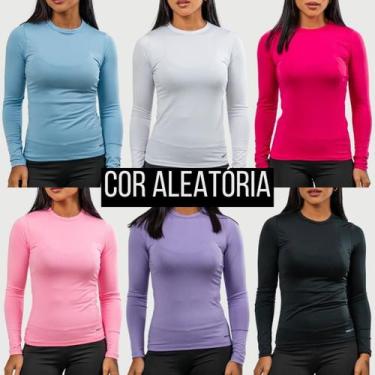 Imagem de Camiseta Proteção Solar Uv Feminina Térmica Manga Longa Segunda Pele B