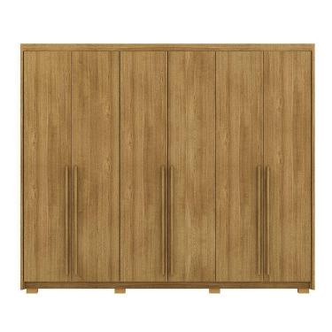 Imagem de Guarda-roupa Casal 6 Portas 6 Gavetas 100% Mdf Dukai Nature