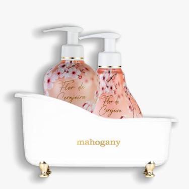 Imagem de Kit Flor de Cerejeira com Sabonete Líquido, Hidratante e Banheira Bran