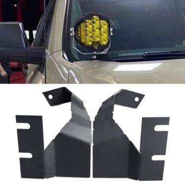Imagem de hilopexi 2 peças de kits de suporte de montagem de LED para Toyota Tundra 2014 a 2021 para Toyota Tundra Hood Ditch Side Led Pod Brackets Work Light Sport Mount Bracket Accessories