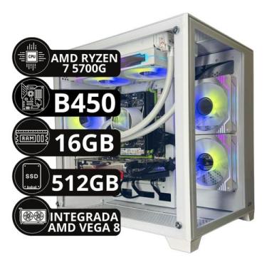 Imagem de Pc Gamer Aquario Ryzen 7 5700g 16gb 500gb Water Cooler 240mm - Option 