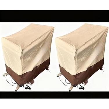 Imagem de Capa impermeável para móveis ao ar livre para cadeiras e mesas de pátio 76 cm C x 89 cm L x (76-89 cm) A, 2 peças