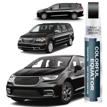 Imagem de Tinta de retoque de carro (PXR/AXR cristal preto brilhante) compatível com Chrysler, caneta de pintura de carro, reparo de arranhões, tinta de retoque dois em um, removedor de arranhões de carro