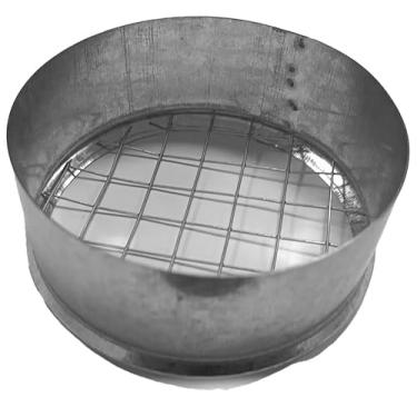 Imagem de Tampa de duto de aço galvanizado de 10 cm, tampa de ventilação redonda com tela de malha, exaustão HVAC e ventilação de admissão, malha de 0,5 polegada