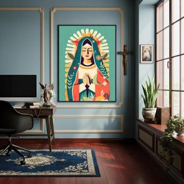 Imagem de Quadro Arte Inspirada Em Nossa Senhora De Guadalupe -70X50Cm - Quadros