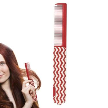 Imagem de Pente de dentes largos, pente de viagem dentes finos e dentes largos - Ferramenta de estilo dobrável para mulheres e meninas, escova de cabelo portátil para pentear para cabelo, barbas e bigodes