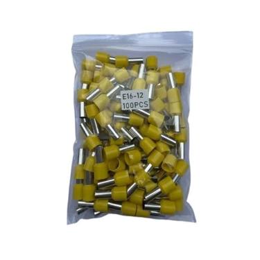 Imagem de VUBBJCRS Inserção de fio 100 peças 16 mm² A.W.G#5 Ponteiras isoladas Terminal de crimpagem a frio Terminal de crimpagem de cabo elétrico (13)