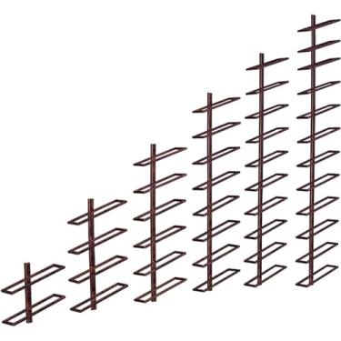 Imagem de 3FLQOOPP Rack de vinho montado na parede 2/4/6/8/10/12 garrafas rack de vinho de metal elegante cozinha, restaurante, bar ou adega (ouro 2 garrafas)