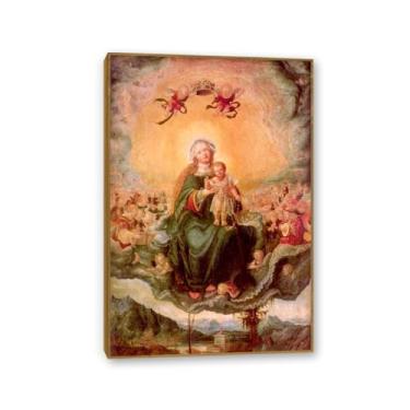 Imagem de Pôster de parede Albrecht Altdorfer Mary with the Child in Glory Giclee impressões em tela Albrecht Altdorfer para sala de estar quarto banheiro decoração de casa 105 x 70 cm (41 x 71 polegadas