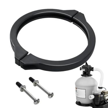 Imagem de Braçadeira de válvula de filtro de piscina - Acessório para sistema de filtro | Conjunto de braçadeira de válvula de sistema de filtragem à prova de vazamento para ambientes externos, piscina, jardim