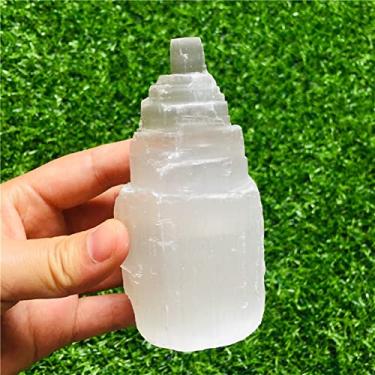 Imagem de Home Collections Home Decor, 10-30 cm Natural Selenite Crystal Gemstone Tower Mental Clarity Selenite Crystal Remove Negative Gifts, Natural Crystal (Tamanho : 20 cm)
