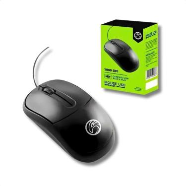 Imagem de Mouse USB Optico BrazilPC BPC-M129 1000 DPI Preto